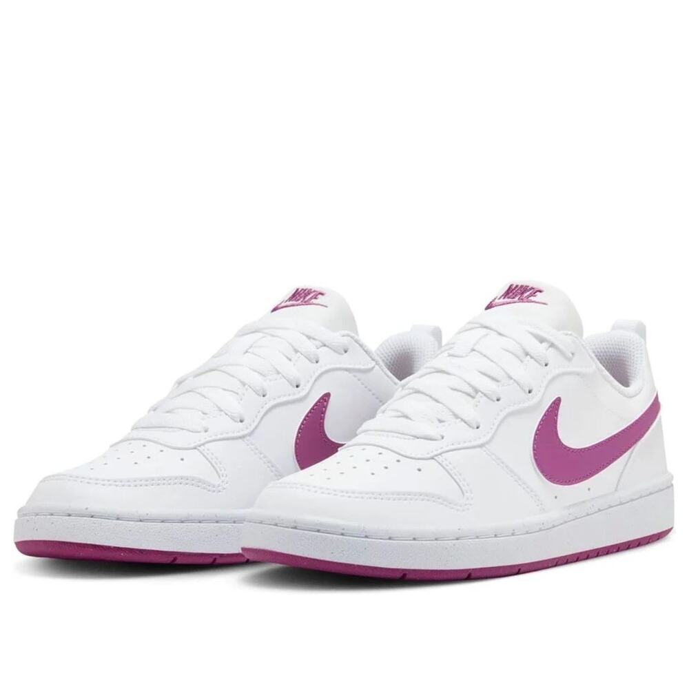 New Youth Size 7Y White Nike Court Borough Low Recraft (GS) DV5456 121